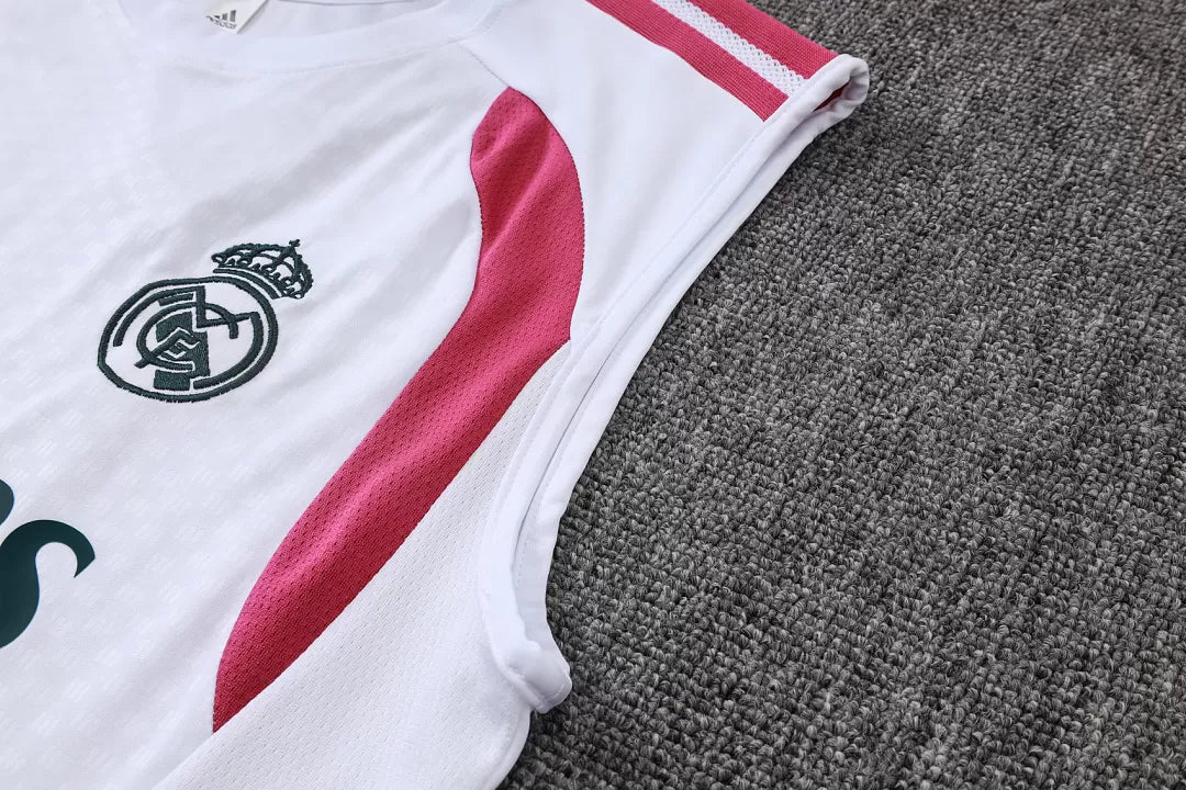 Completino Canottiera Real Madrid 26/27 Uomo Bianco | Kit Allenamento
