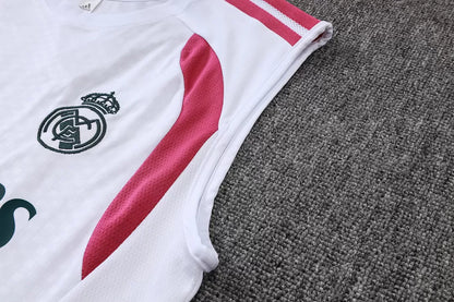Completino Canottiera Real Madrid 26/27 Uomo Bianco | Kit Allenamento