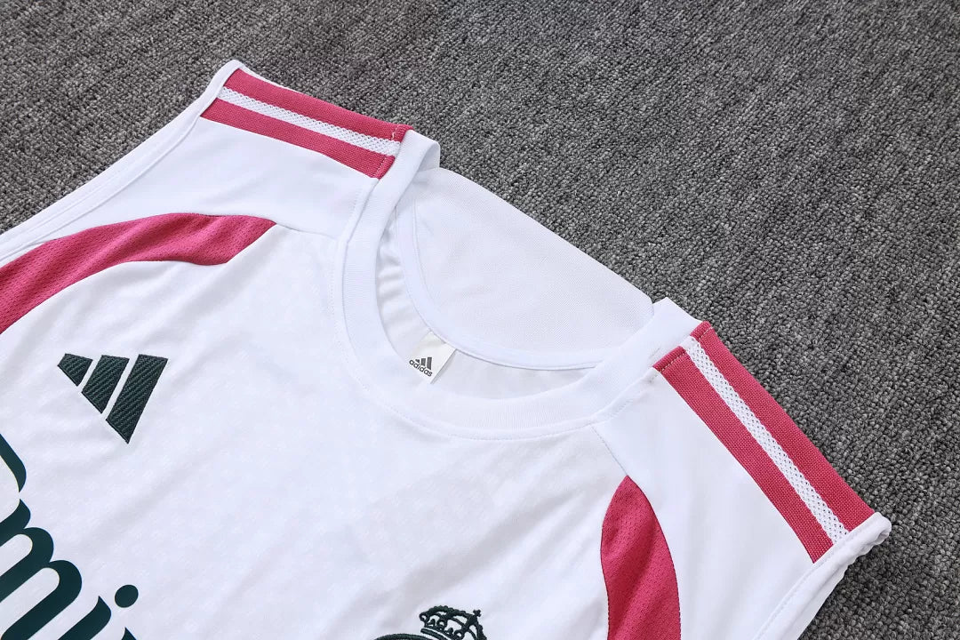 Completino Canottiera Real Madrid 26/27 Uomo Bianco | Kit Allenamento
