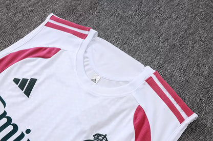 Completino Canottiera Real Madrid 26/27 Uomo Bianco | Kit Allenamento