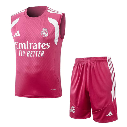 Completino Canottiera Real Madrid 26/27 Uomo Rosa | Kit Allenamento - CalcioVivo