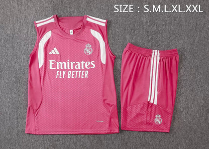 Completino Canottiera Real Madrid 26/27 Uomo Rosa | Kit Allenamento - CalcioVivo