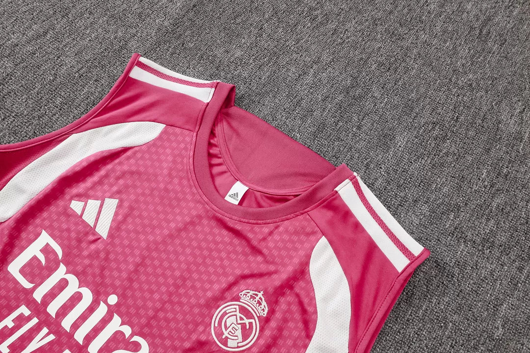 Completino Canottiera Real Madrid 26/27 Uomo Rosa | Kit Allenamento - CalcioVivo