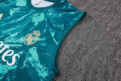 Completino Canottiera Real Madrid 26/27 Uomo Verde Acqua | Kit Allenamento