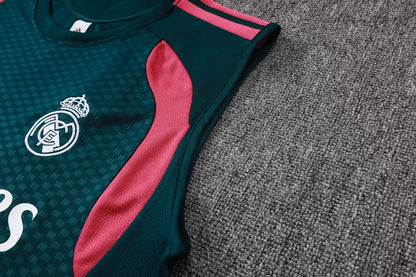 Completino Canottiera Real Madrid 26/27 Uomo Verde Petrolio | Kit Allenamento