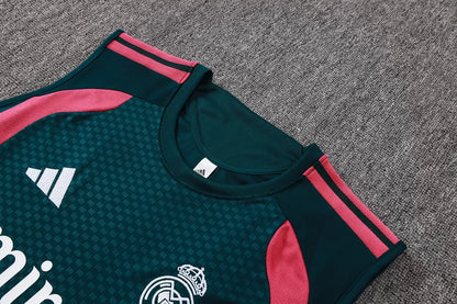 Completino Canottiera Real Madrid 26/27 Uomo Verde Petrolio | Kit Allenamento