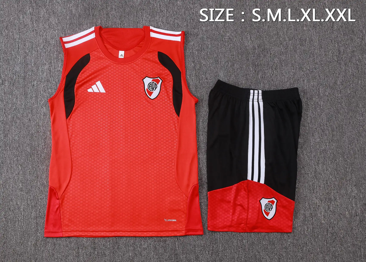 Completino Canottiera River Plate 26/27 Uomo Rosso | Kit Allenamento - CalcioVivo