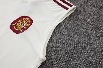 Completino Canottiera Spagna 26/27 Uomo Bianco/Bordeaux | Kit Allenamento