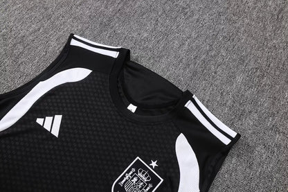 Completino Canottiera Spagna 26/27 Uomo Nero | Kit Allenamento - CalcioVivo