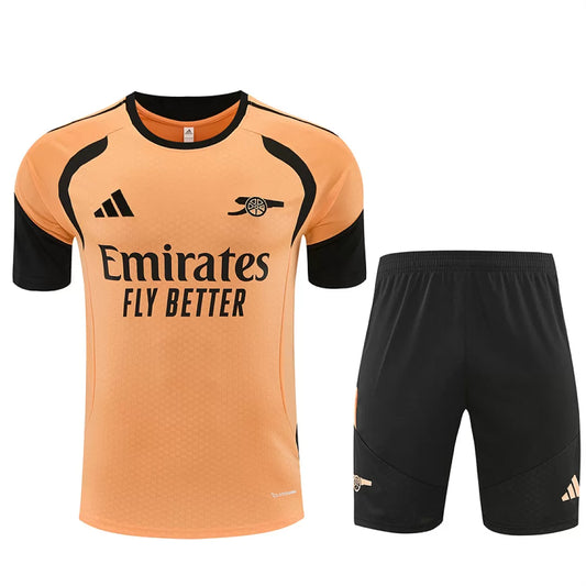 Completino Manica Corta Arsenal 26/27 Uomo Arancione | Kit Allenamento - CalcioVivo