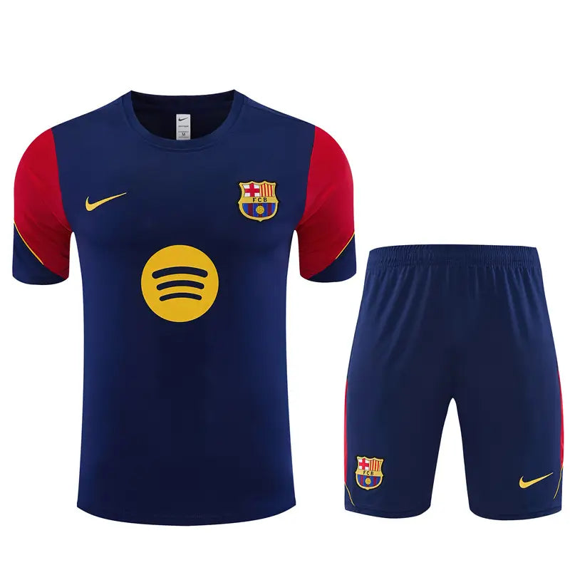 Completino Manica Corta Barcelona 26/27 Uomo Blu Navy | Kit Allenamento - CalcioVivo