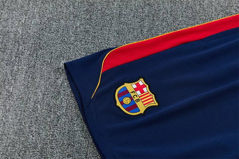 Completino Manica Corta Barcelona 26/27 Uomo Blu Navy | Kit Allenamento - CalcioVivo