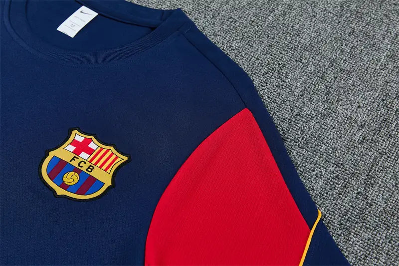 Completino Manica Corta Barcelona 26/27 Uomo Blu Navy | Kit Allenamento - CalcioVivo