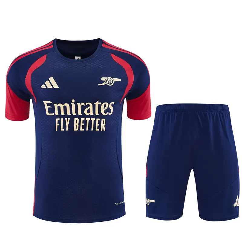 Completino Manica Corta Arsenal 26/27 Uomo Blu Navy e Rosso | Kit Allenamento - CalcioVivo