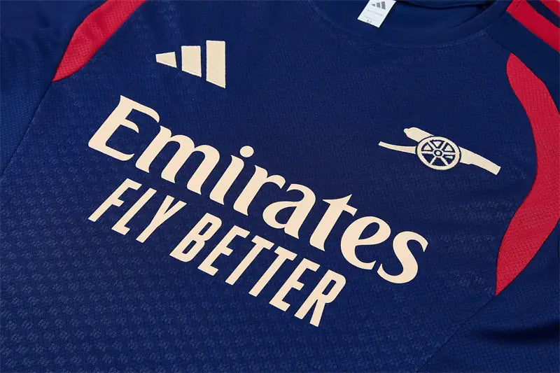 Completino Manica Corta Arsenal 26/27 Uomo Blu Navy e Rosso | Kit Allenamento - CalcioVivo