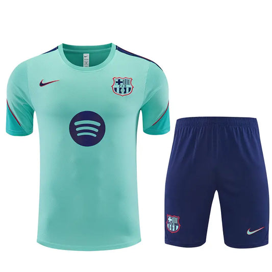 Completino Manica Corta Barcelona 26/27 Uomo Verde Acqua | Kit Allenamento - CalcioVivo