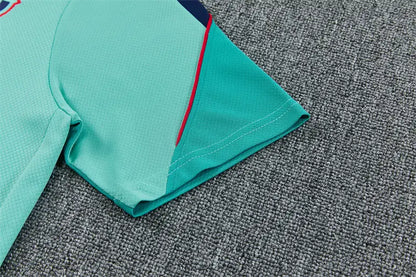 Completino Manica Corta Barcelona 26/27 Uomo Verde Acqua | Kit Allenamento - CalcioVivo