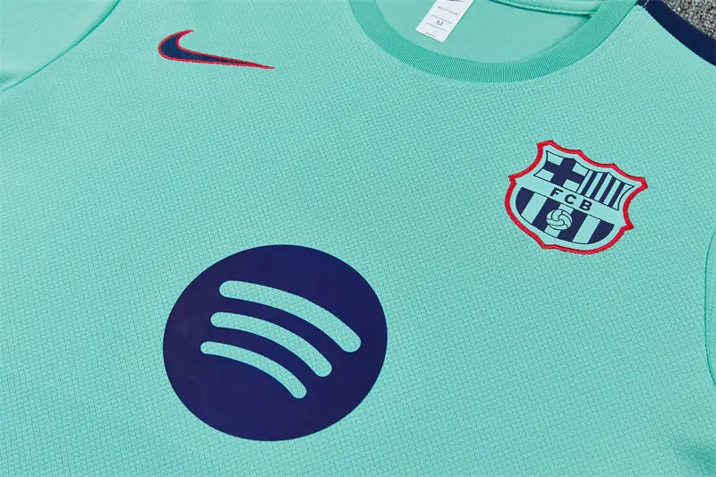 Completino Manica Corta Barcelona 26/27 Uomo Verde Acqua | Kit Allenamento - CalcioVivo
