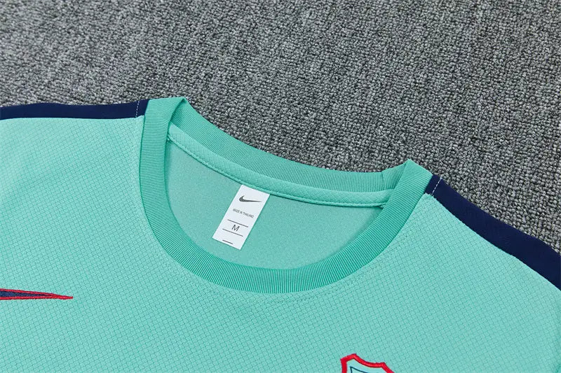 Completino Manica Corta Barcelona 26/27 Uomo Verde Acqua | Kit Allenamento - CalcioVivo