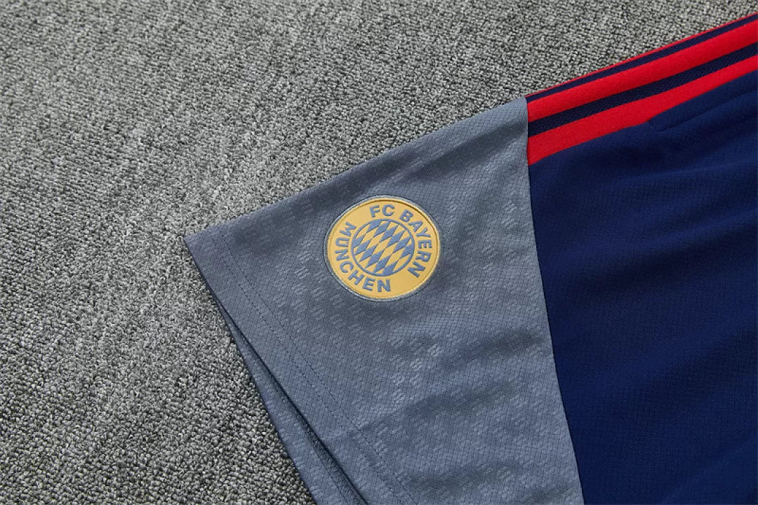 Completino Manica Corta Bayern Munich 26/27 Uomo Grigio | Kit Allenamento