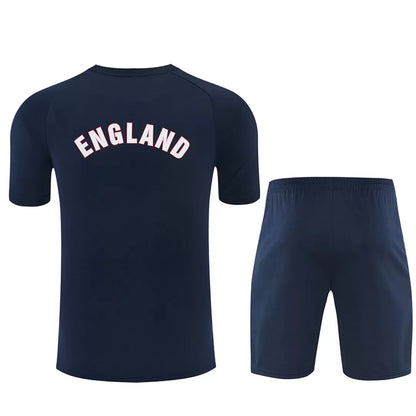 Completino Manica Corta Inghilterra 2026 Uomo Blu Navy | Kit Allenamento