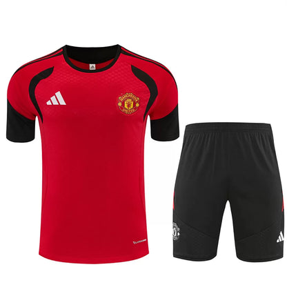 Completino Manica Corta Manchester United 26/27 Uomo Rosso | Kit Allenamento