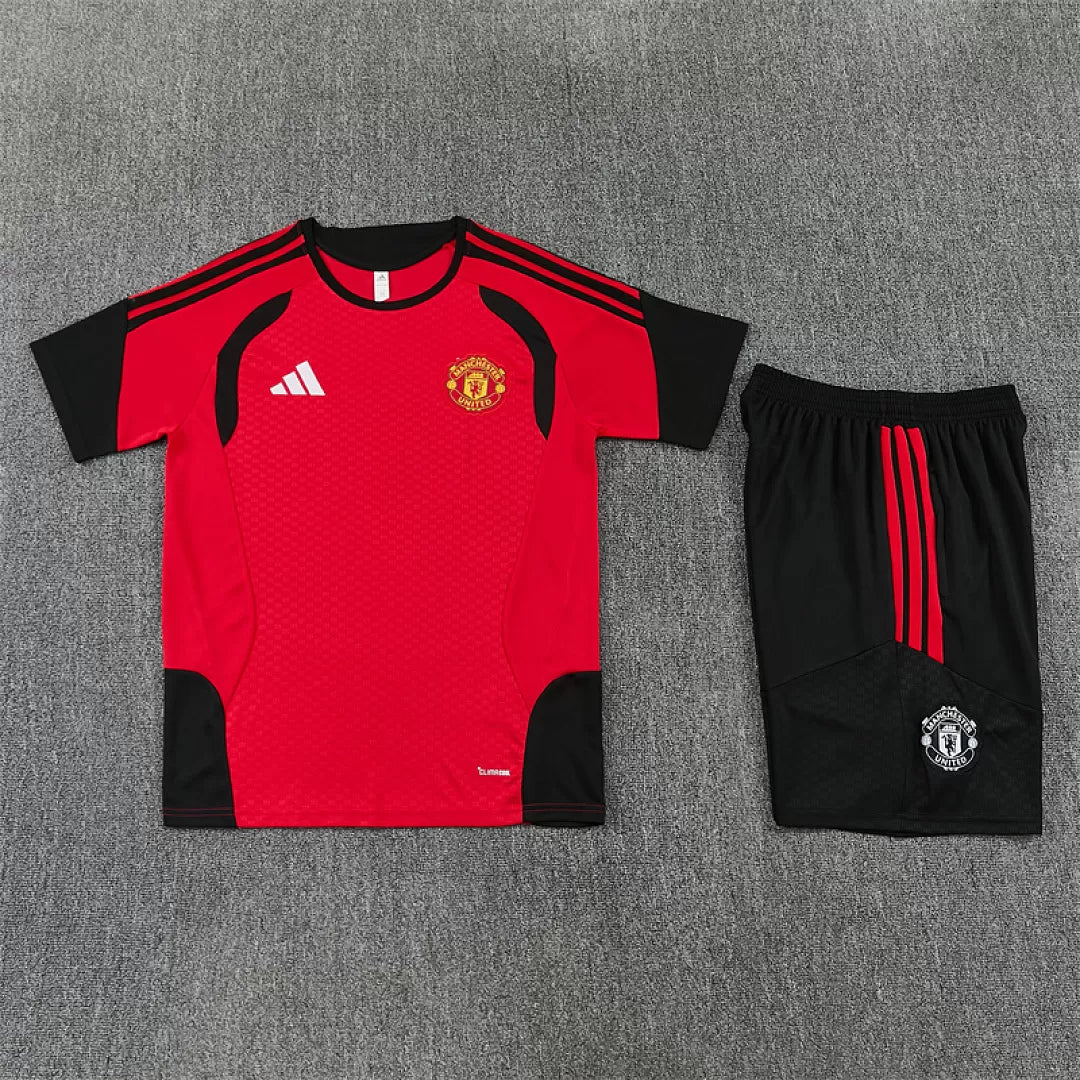 Completino Manica Corta Manchester United 26/27 Uomo Rosso | Kit Allenamento