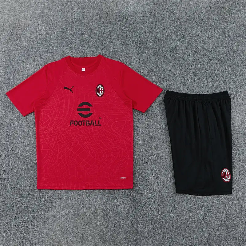 Completino Manica Corta Milan 26/27 Rosso e Nero