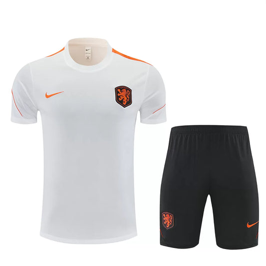 Completino Manica Corta Olanda 2026 Uomo Bianco | Kit Allenamento