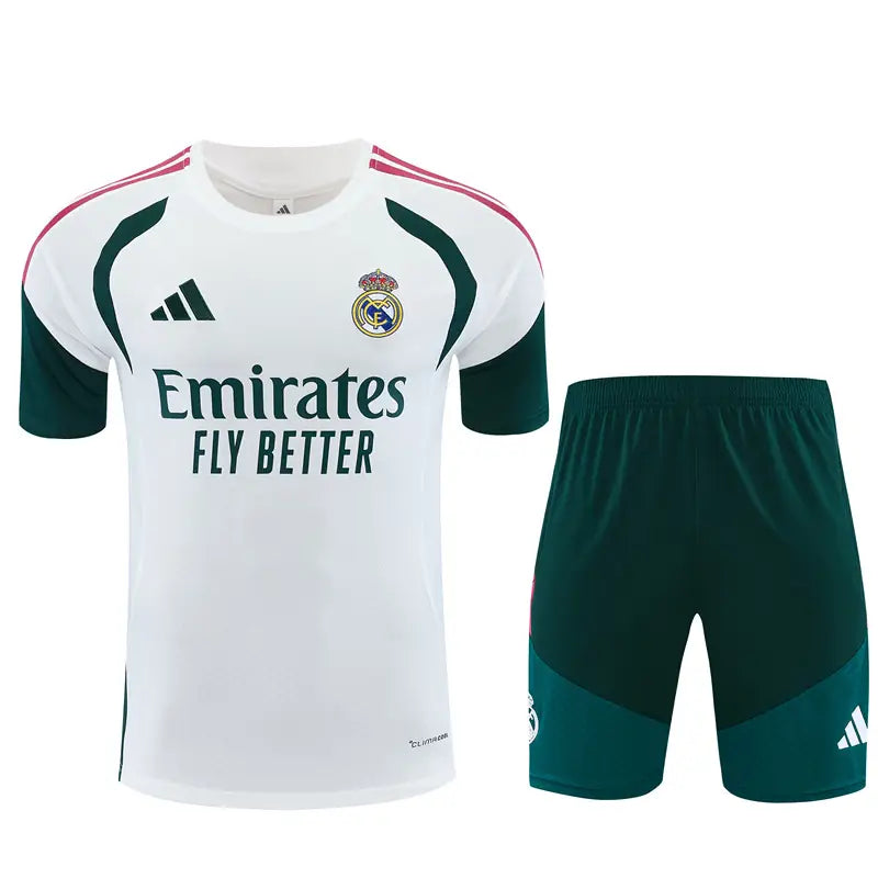 Completino Manica Corta Real Madrid 26/27 Uomo Bianco | Kit Allenamento - CalcioVivo