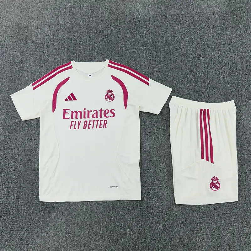 Completino Manica Corta Real Madrid 26/27 Uomo Bianco | Kit Allenamento - CalcioVivo
