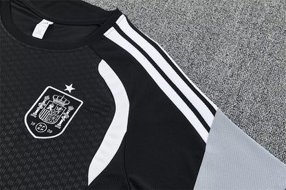 Completino Manica Corta Spagna 2026 Uomo Nero | Kit Allenamento