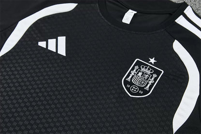 Completino Manica Corta Spagna 2026 Uomo Nero | Kit Allenamento