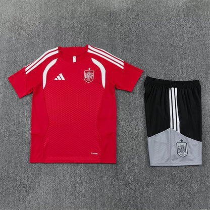 Completino Manica Corta Spagna 2026 Uomo Rosso | Kit Allenamento