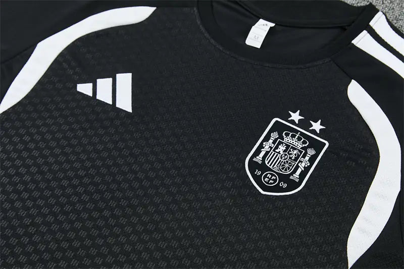 Completino Manica Corta Spagna 26/27 Uomo Nero | Kit Allenamento - CalcioVivo