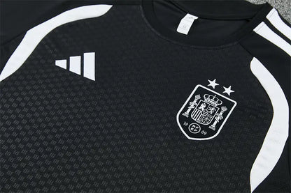Completino Manica Corta Spagna 26/27 Uomo Nero | Kit Allenamento - CalcioVivo