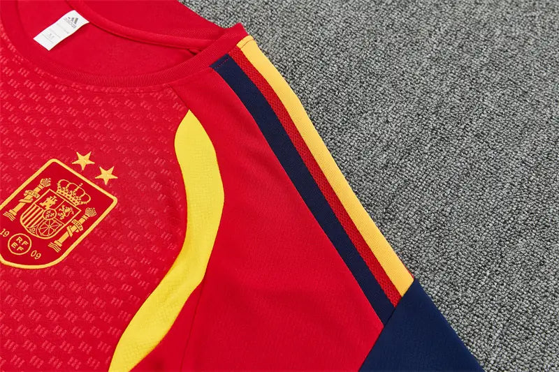 Completino Manica Corta Spagna 26/27 Uomo Rosso | Kit Allenamento - CalcioVivo
