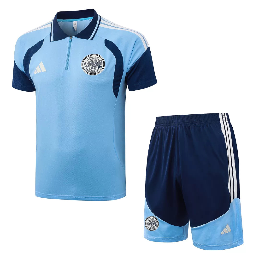 Completino Polo Ajax 26/27 Uomo Azzurro | Kit Allenamento - CalcioVivo