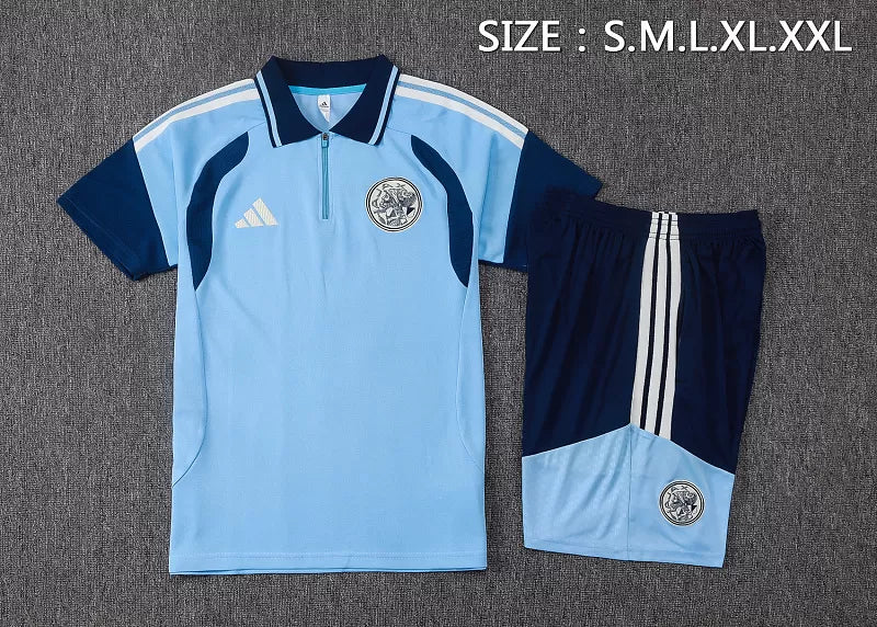 Completino Polo Ajax 26/27 Uomo Azzurro | Kit Allenamento - CalcioVivo