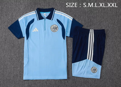 Completino Polo Ajax 26/27 Uomo Azzurro | Kit Allenamento - CalcioVivo