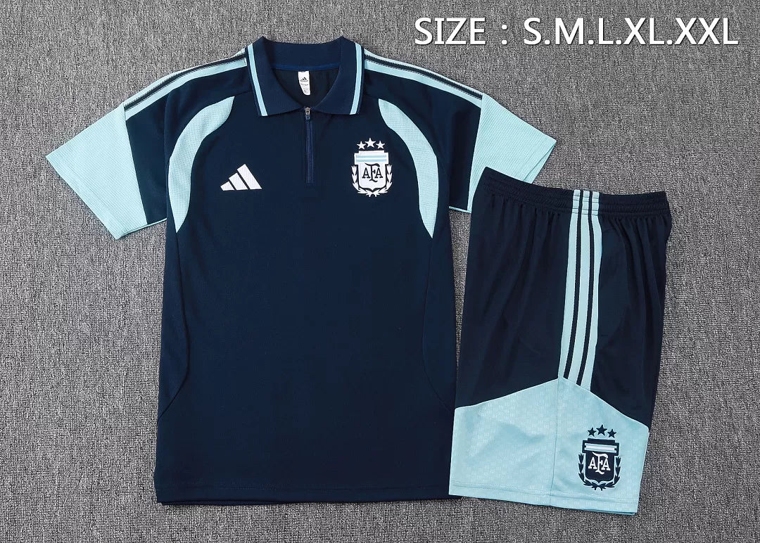 Completino Polo Argentina 2026 Uomo Blu Navy | Kit Allenamento