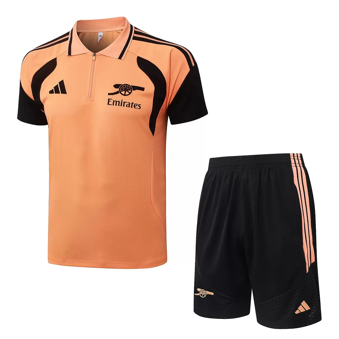 Completino Polo Arsenal 26/27 Uomo Arancione | Kit Allenamento - CalcioVivo