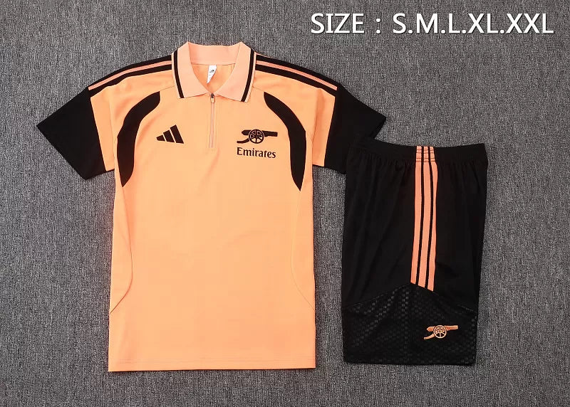 Completino Polo Arsenal 26/27 Uomo Arancione | Kit Allenamento - CalcioVivo