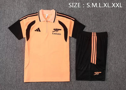 Completino Polo Arsenal 26/27 Uomo Arancione | Kit Allenamento - CalcioVivo