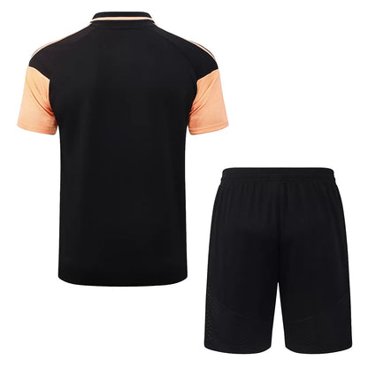 Completino Polo Arsenal 26/27 Uomo Nero/Arancione | Kit Allenamento - CalcioVivo