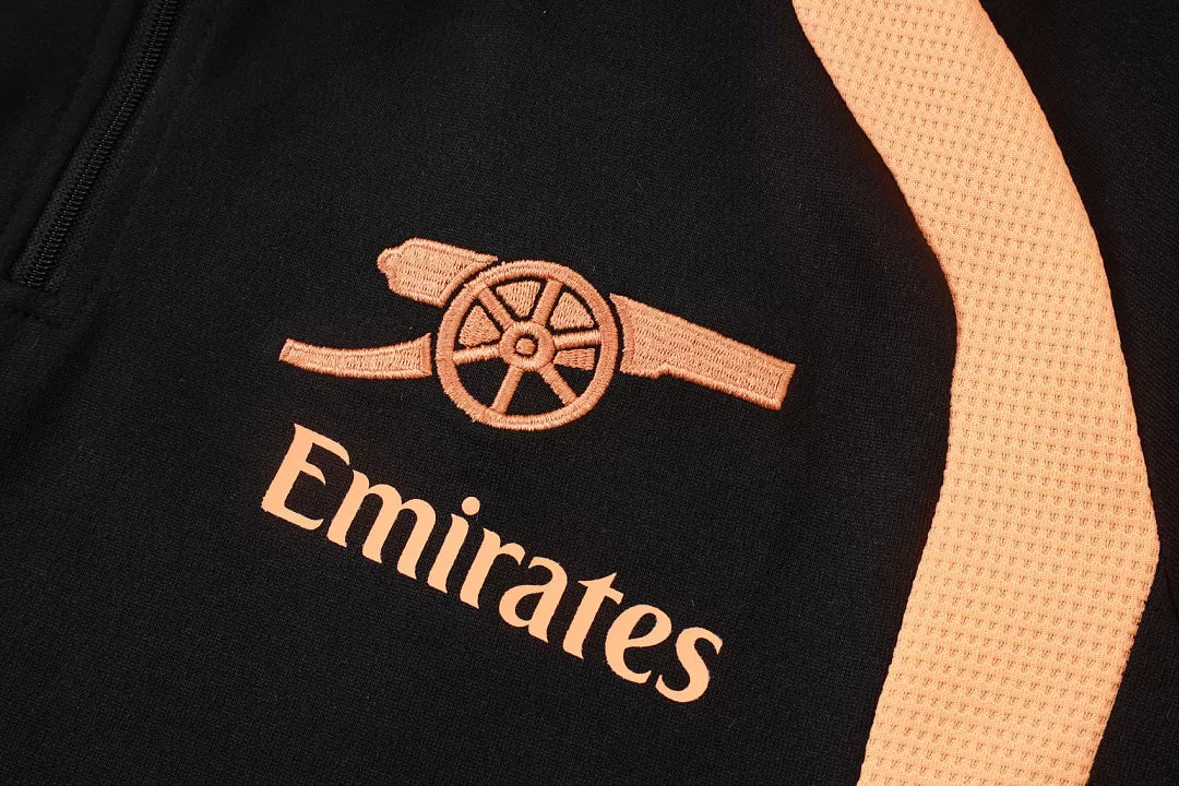 Completino Polo Arsenal 26/27 Uomo Nero/Arancione | Kit Allenamento - CalcioVivo
