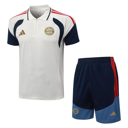 Completino Polo Bayern Munich 26/27 Uomo Bianco | Kit Allenamento