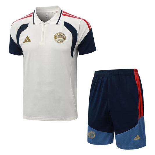 Completino Polo Bayern Munich 26/27 Uomo Bianco | Kit Allenamento - CalcioVivo