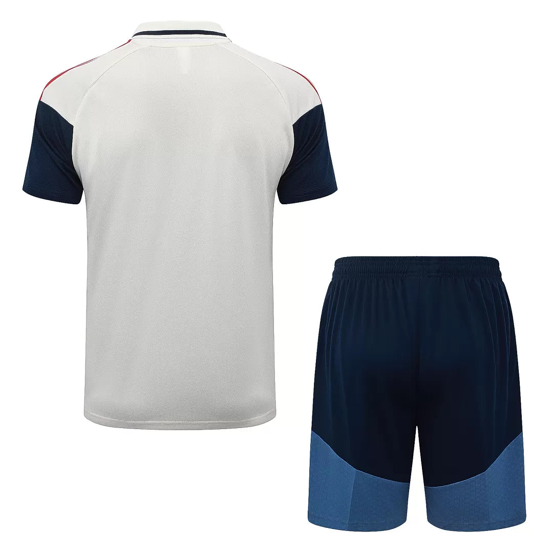 Completino Polo Bayern Munich 26/27 Uomo Bianco | Kit Allenamento