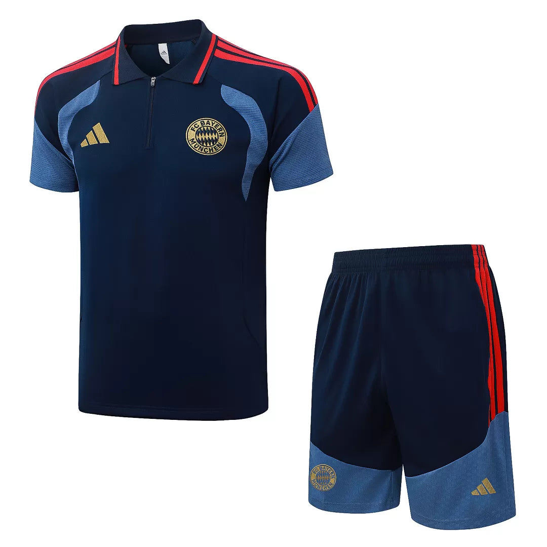 Completino Polo Bayern Munich 26/27 Uomo Blu Navy | Kit Allenamento